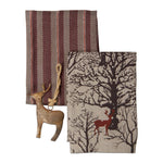 Evergreen Deer Dishtowel & Christmas Ornament Set Of 3