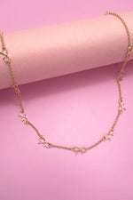 Cutout Bow Necklace - Gold