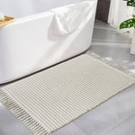 2'x3' Beige & Ivory Reversible Stripe Rug