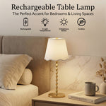 Diamond Stem Scalloped LED Lamp