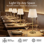 Diamond Stem Scalloped LED Lamp