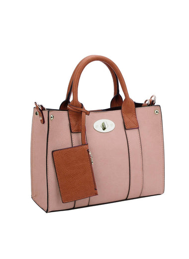 Cameran 3-in-1 Boxy Crossbody Bag & Satchel - Rose Pink