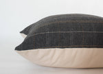 22x22 Glenton Dark Gray Plaid Pillow Cover