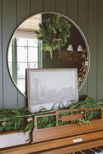 8x10 Winter Fawn Framed Antique Art