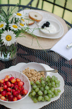 Scalloped Oval Platter - White