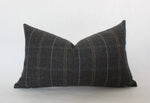 22x22 Glenton Dark Gray Plaid Pillow Cover