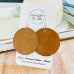 Leather Caramel Earrings