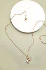 Personalized Balloon Initial Necklace: Gold