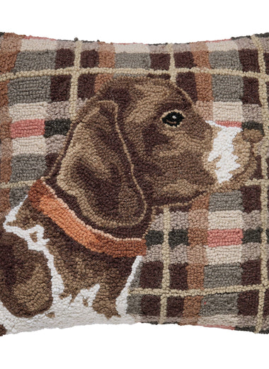16x16 Hunting Dog Hook Pillow