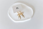 Daisy Gold Bow Hoop Earrings