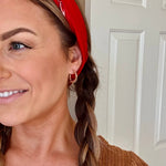 Beaded Gold Hoops