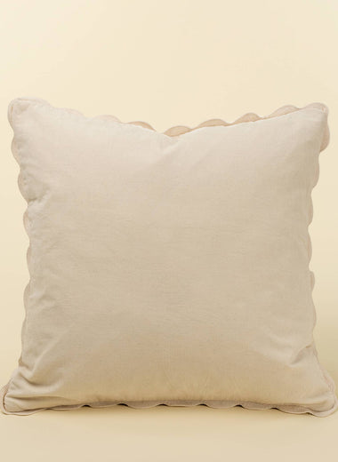 20x20 Corduroy Scallop Pillow - Ivory