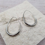 Simplified Geometry Hoop: Silver