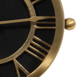 Black/Gold Metal Round Table Clock
