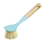 Bamboo Dish Brush w/Scraper: Gray