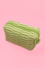 Striped Cosmetic Pouch