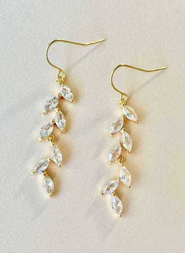 Marquise Gold Dangle Earrings