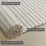 2'x3' Beige & Ivory Reversible Stripe Rug