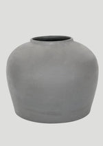 Smoky Slate Large Clay Vase