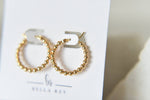 Vivi 18k Gold Beaded Hoop Earrings