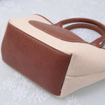 Ellie Straw Tote Crossbody Bag - Brown