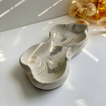 Wavy Oblong Concrete Tray - Off White