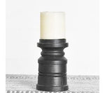 Black Wood Candle Holder