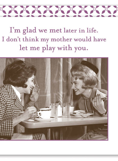 Glad We Met Beverage Napkin