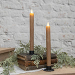 Moving Flame Beige Taper Candle Set/2