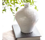 10" White Rounded Vase