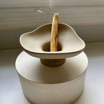 Aglaya Pedestal Bowl - Light Gray & Gold Marble