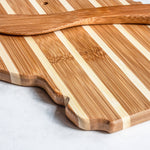 Wisconsin Shaped Charcuterie Board & Cheese Spreader Set