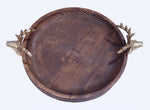 14.5" Reindeer Recycled Wooden Tray