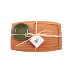 Appetizer Board with Olive Green Bowl