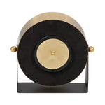 Black/Gold Metal Round Table Clock