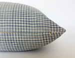 18x18 Blue Gingham Pillow Cover