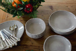 Beaded Oval Platter - White
