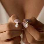 Genuine Freshwater Pearl Studs - Silver