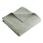 Cross Stitch Quilted Throw - Sage - 50x60"