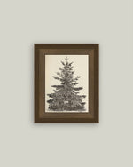 5x7 Vintage Pine Tree Framed Art