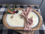 Christmas Dough Bowl Soy Candle w/ Pinecone - Sugar Cookie