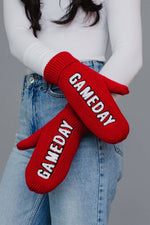 Red & White Game Day Mittens