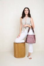 Lyla 2-in-1 Bucket Bag w/ Guitar Strap - Black/Brown