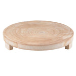 Natural 15" Paulownia Pedestal Tray