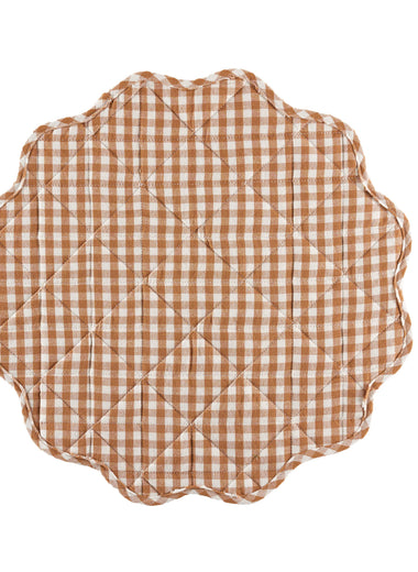 Maggie Carmel Gingham Quilted Placemat