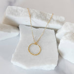 Stella Gold Circle Charm Necklace