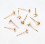 Calla Gold Flower Stud Earrings