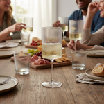 Malibu, Ribbed Wine Glass - Clear 17oz