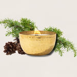 Juniper & Balsam Fir - 14oz Soy Candle in Brass Bowl