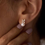 Genuine Freshwater Pearl Studs - Silver